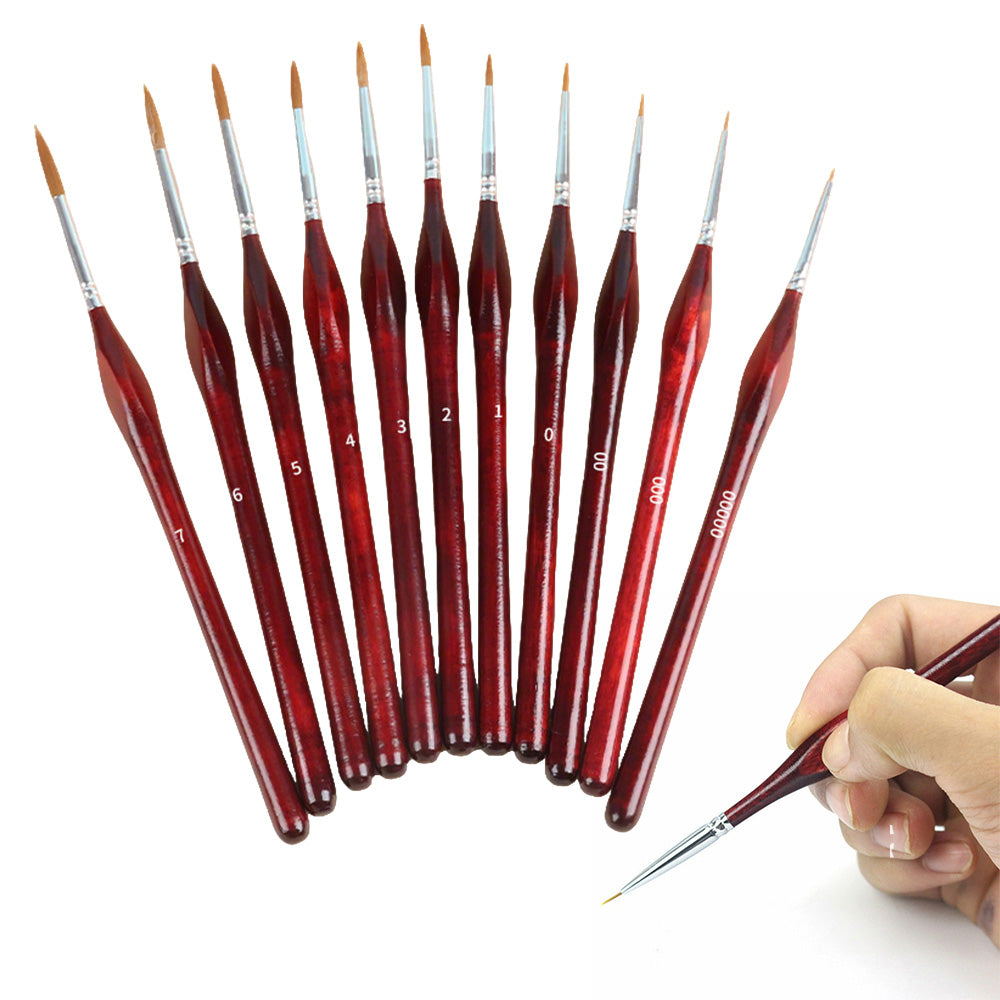 11 PCS Artist Paint Brush Set Detail Painting Brush for Watercolor Acrylic Oil