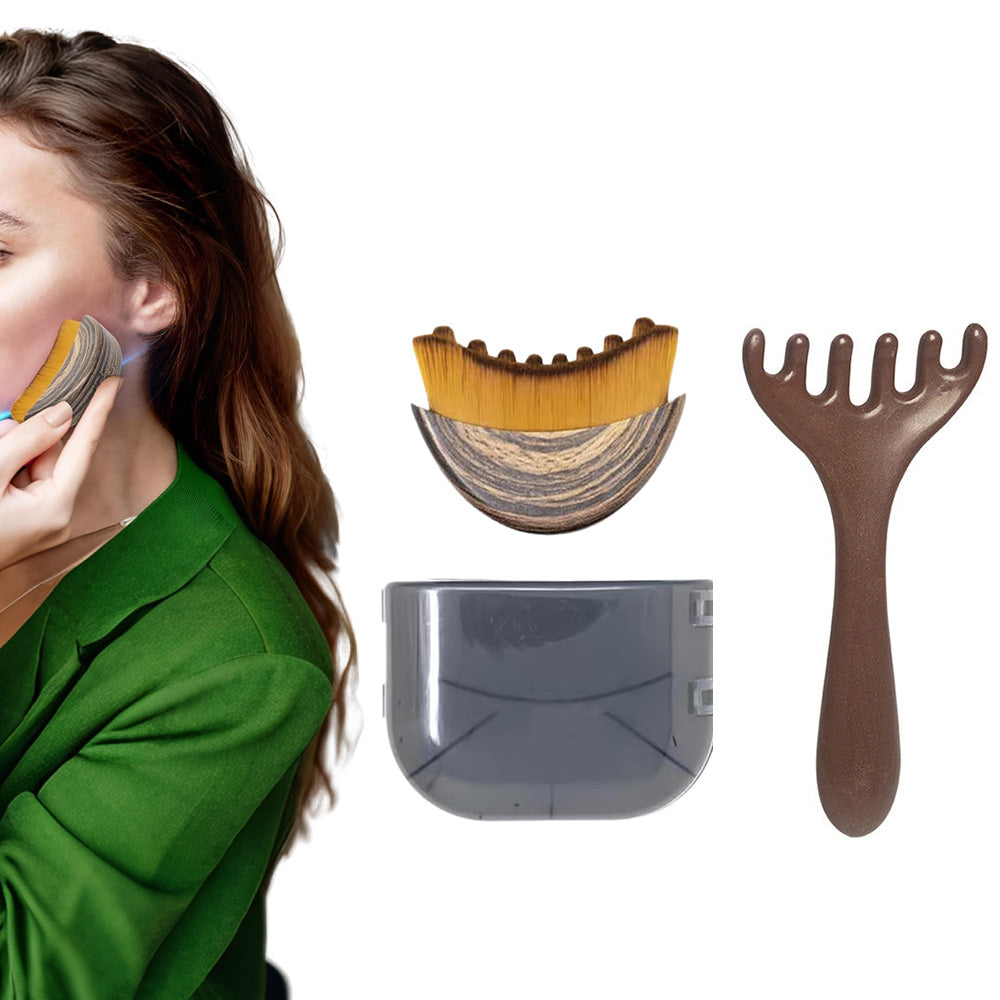 Lymphatic Contour Face Brush Lymphatic Drainage Brush for Sculpting Anti-Puffiness