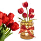 Tulip Flower Lamp Valentine Day Gifts 3 Color Dimming Night Light