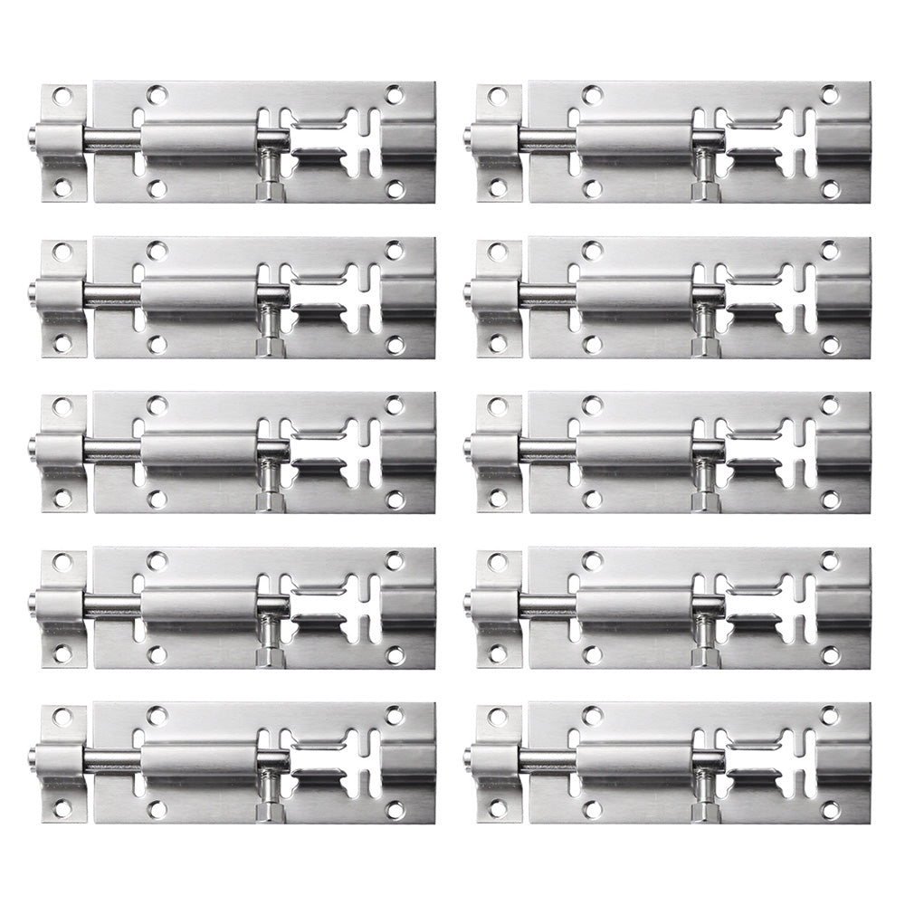 10Pcs Stainless Steel Sliding Door Bolts for Doors Windows and Cabinets