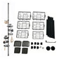 6 Tier Telescopic Shower Caddy Corner Carbon Steel Corner Shelf for Bathroom Kitchen