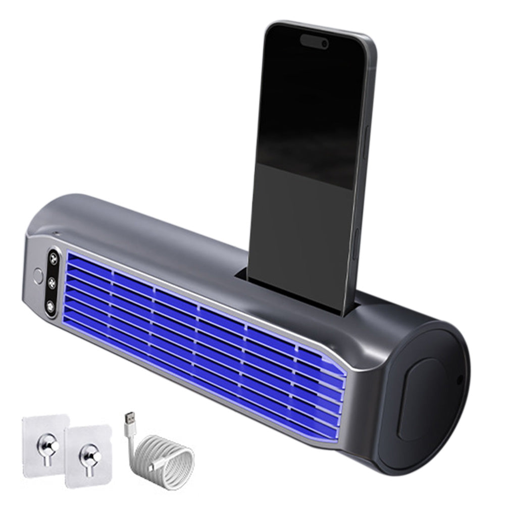 USB Rechargeable Bladeless Tower Fan For Wall Floor And Desk Use
