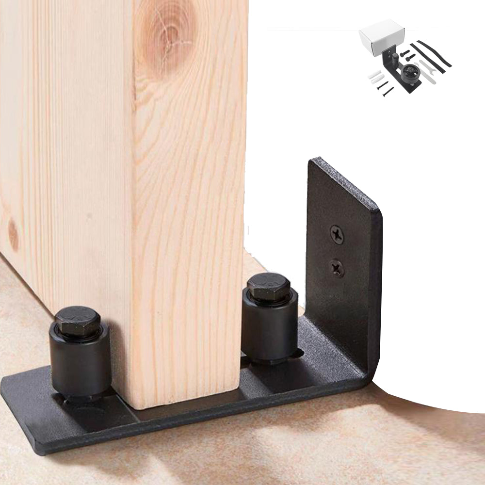 Wall Mounted Sliding Barn Door Floor Guide for Flush Bottom Adjustable Stay Rollers