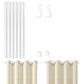 Adjustable Window Curtain Rods Set with Brackets