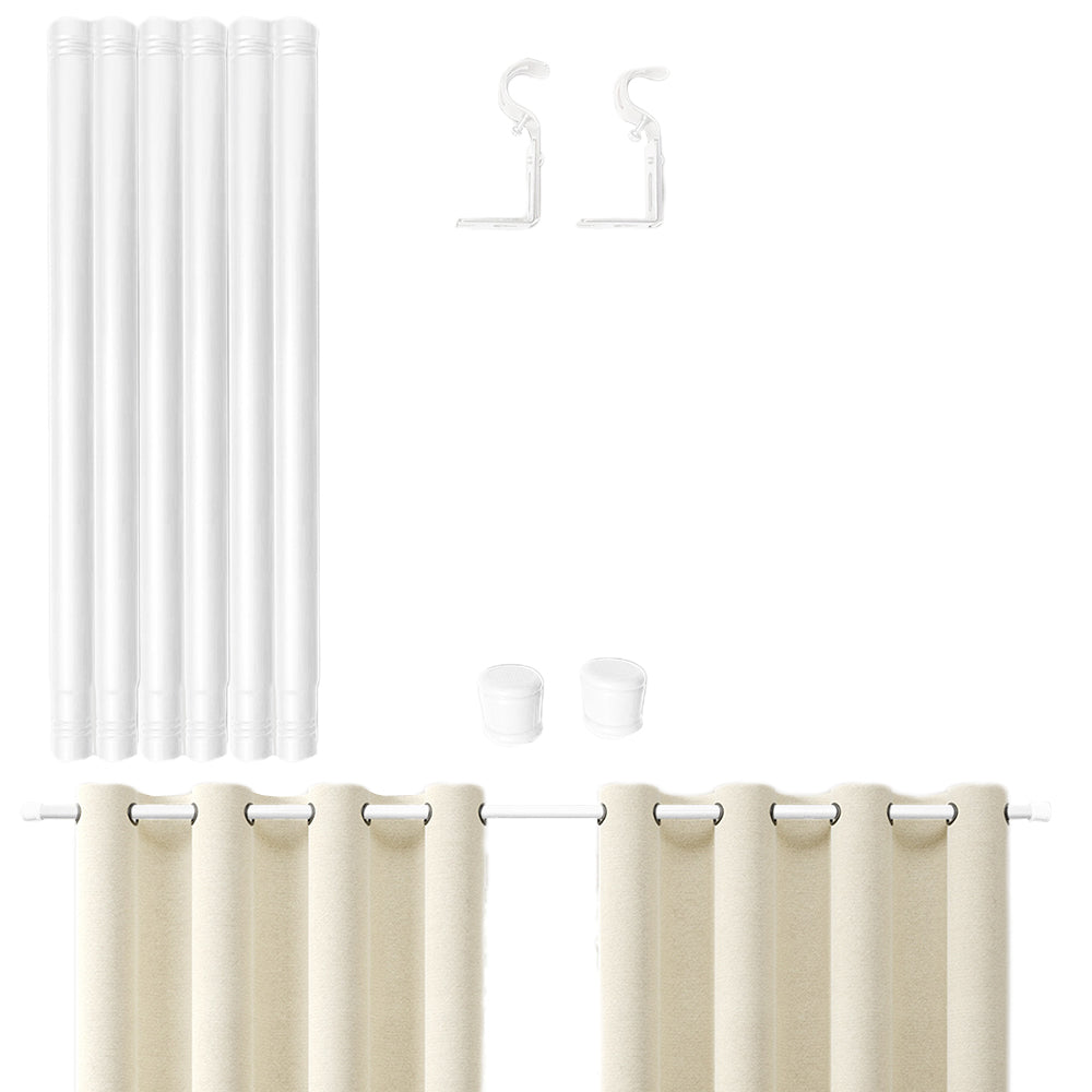 Adjustable Window Curtain Rods Set with Brackets