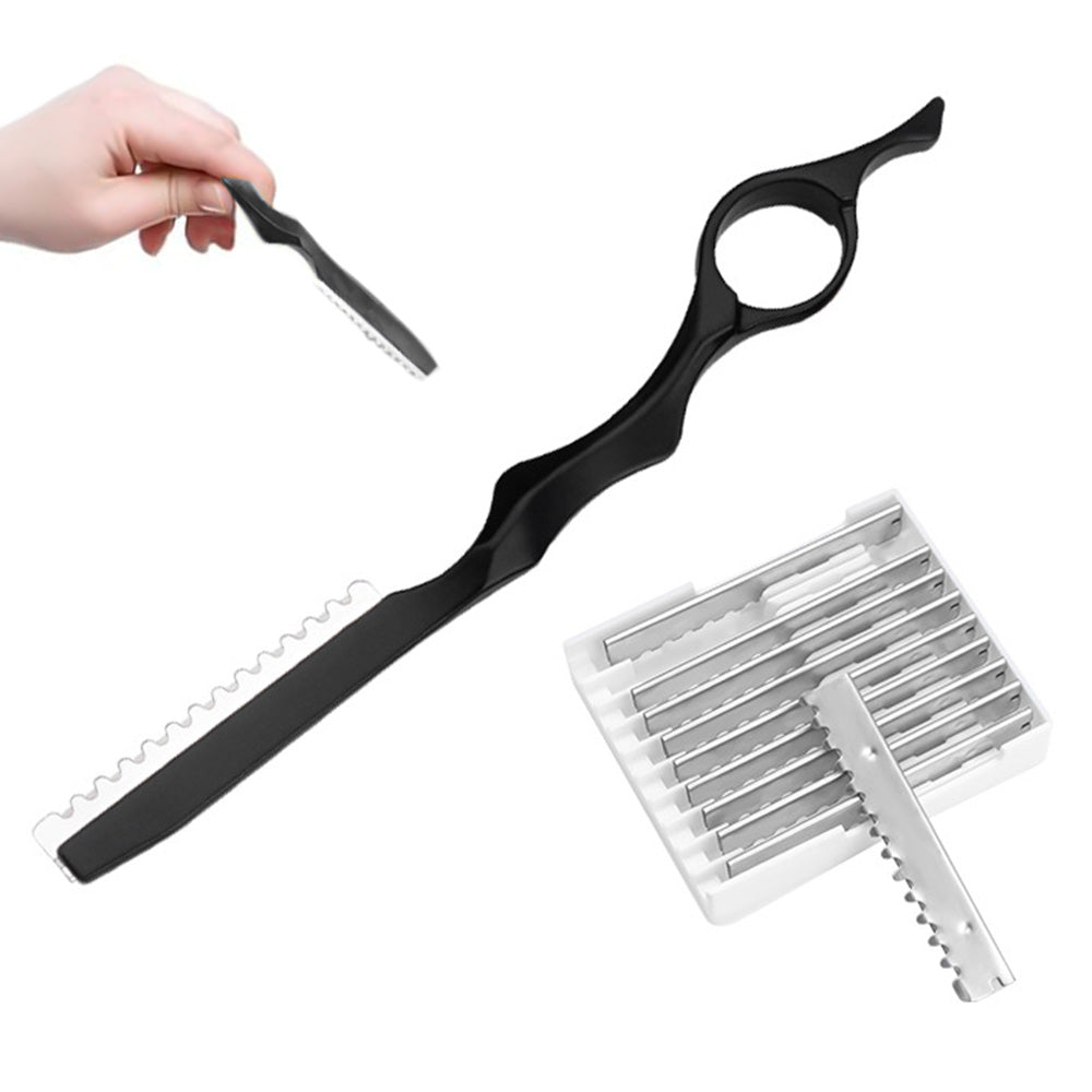 Hair Thinning Razor with 10 Replacement Blades for Professional Salon and Home Use