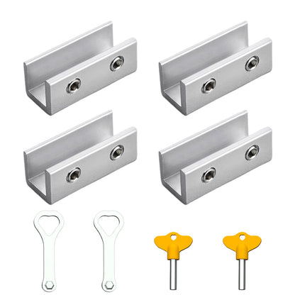 4 Pack Sliding Window Locks with Key for Vertical Horizontal Sliding Windows Doors