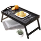 Mini Folding Bamboo Table Laptop Desk Multipurpose Side Tea Tray