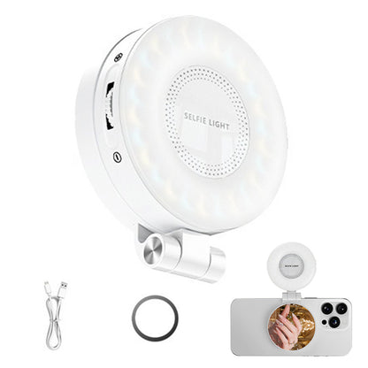 Phone Selfie Light Rechargeable Folding Phone Fill Light With Mirror