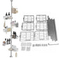 6 Tier Telescopic Shower Caddy Corner Carbon Steel Corner Shelf for Bathroom Kitchen