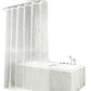 PEVA Thickened Shower Curtain Liner 180x180cm with Rustproof Grommets and Hooks
