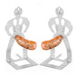 2Pcs Funny Man Shape Hot Dog Roaster Reusable Stainless Steel Sausage Holder for BBQ