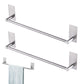 2XStainless Steel Self-Adhesive Towel Rack for Bathroom No Drilling Required