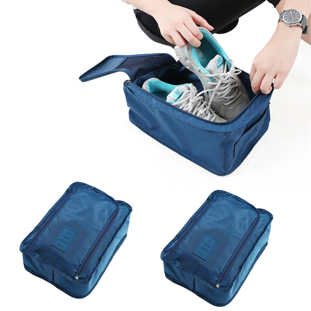 2Pcs Travel Handle Held Shoe Storage Bag
