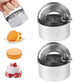 2X5 Pieces Stainless Steel Round Cookie Cutters with Handle Cake Baking Dough Tools