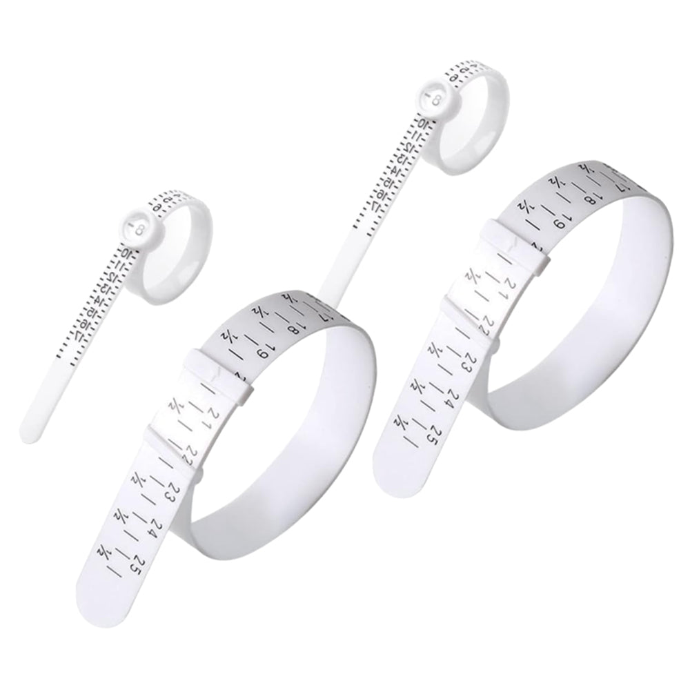 4Pcs Ring and Bracelet Sizer Measuring Tool with Magnifying Function