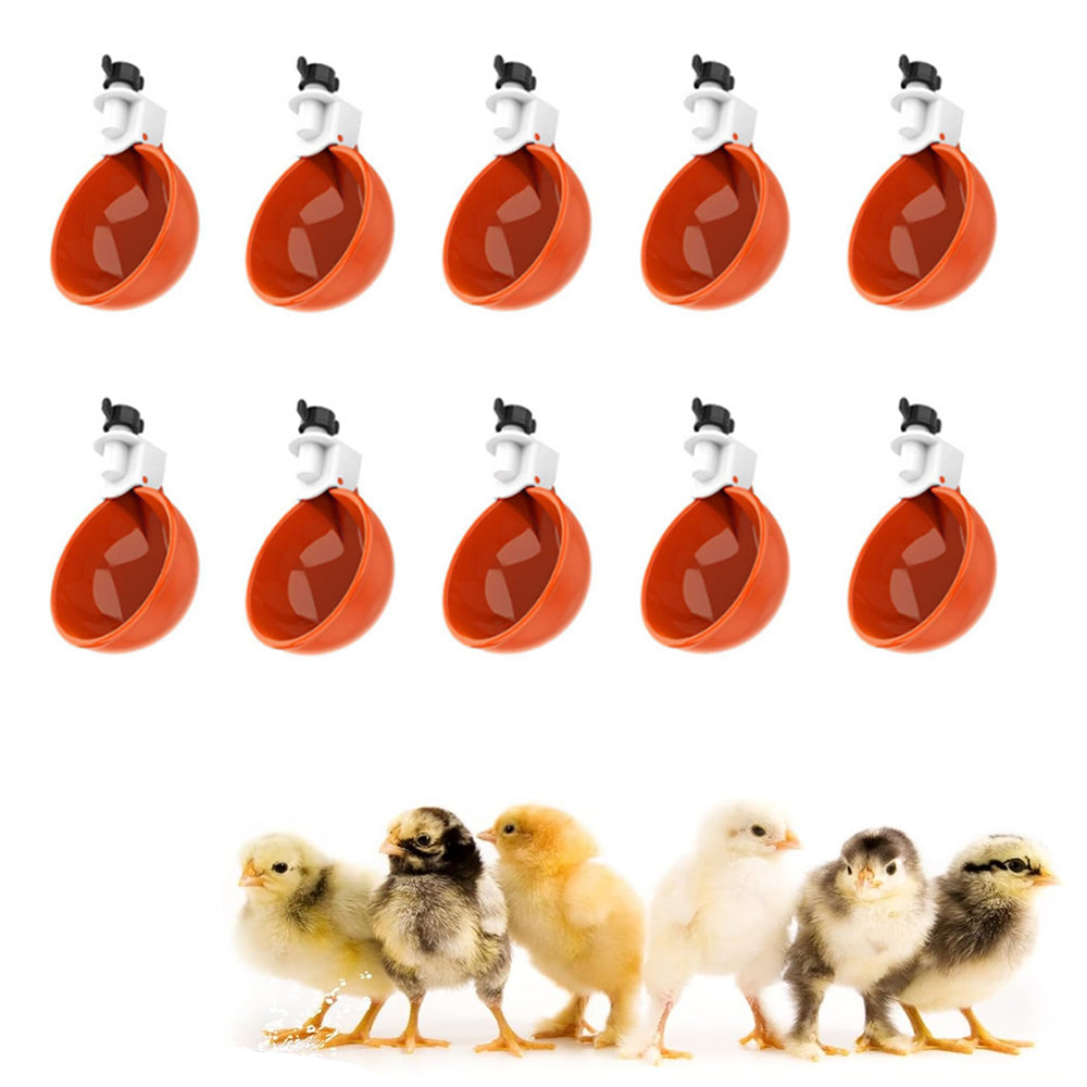 10Pcs Automatic Chicken Drinking Bowl Feeder