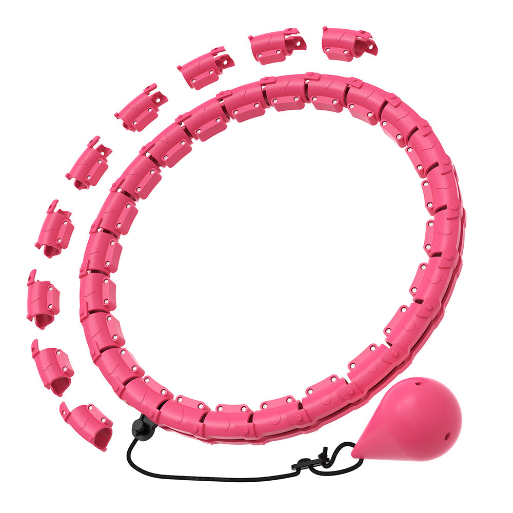 32 Section Weighted Hoola Hoop Adult Smart Hula Thin Waist Fitness Weight with Rollers