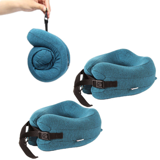 2Pcs U-Shaped Memory Foam Travel Sleeping Neck Support Pillow