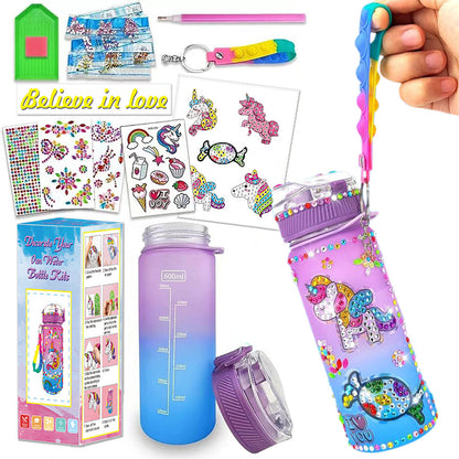 DIY Water Bottle with Stickers Attractive Decorate Your Own Water Bottle Kit