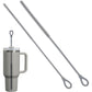 2Pcs Silicone Straw Cleaner Brush Non-slip Handle for Clearing Glass Smoothie Straws