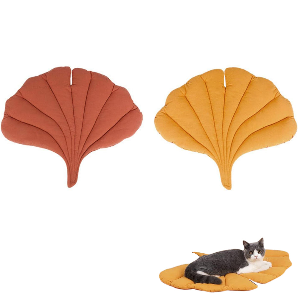 Double-Sided Leaf Shape Pet Bed Mat