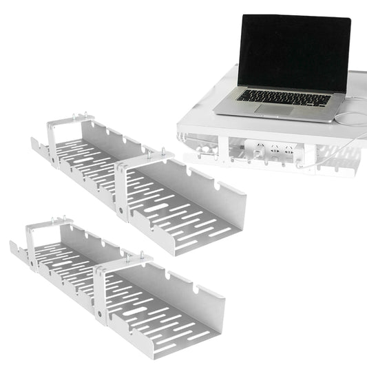 2Pcs Under Desk Cable Management Tray