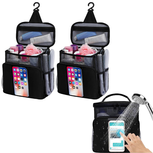 2Pcs Large Capacity Hanging Oxford Travel Storage Makeup Bag