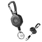 2Pcs Retractable Keychain ID Holder Heavy Duty Carabiner Badge Holder