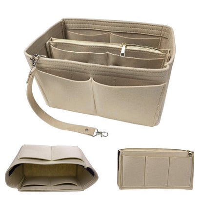 Thick Felt Tote Bag Organizer Insert with Multiple Pockets
