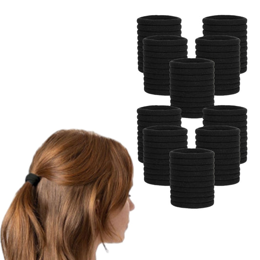 100Pcs Elastic Black Hair Bands