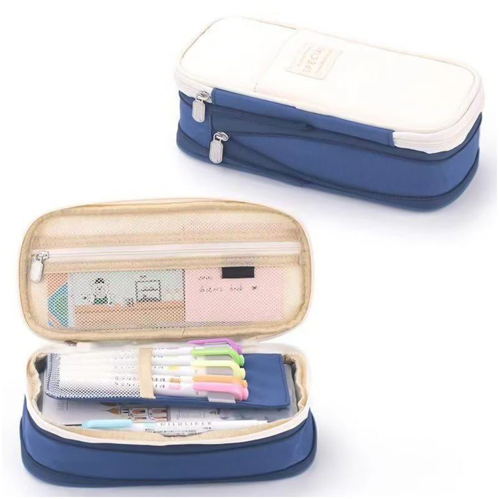 Large Capacity Expandable Zipper Pencil Case