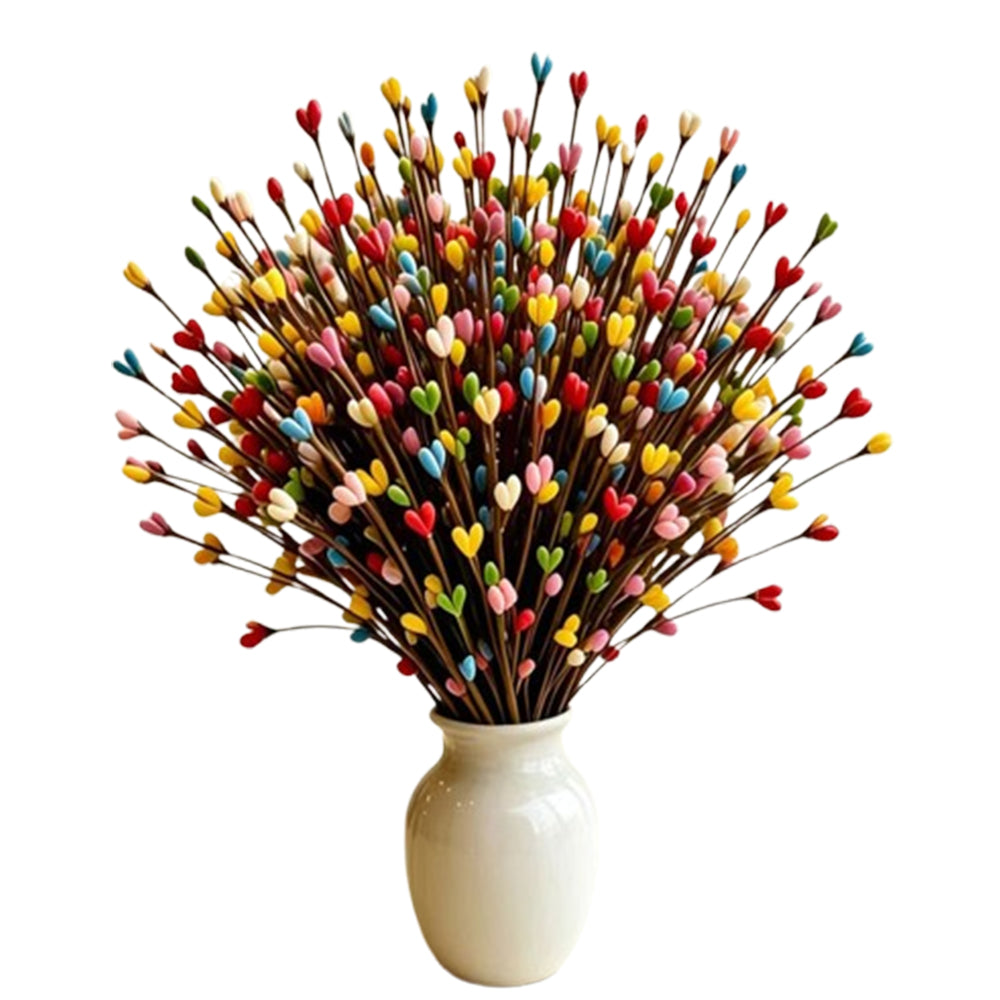 100 PCS Faux Pussy Willow Branches Realistic Artificial Willow Stems for DIY Crafts