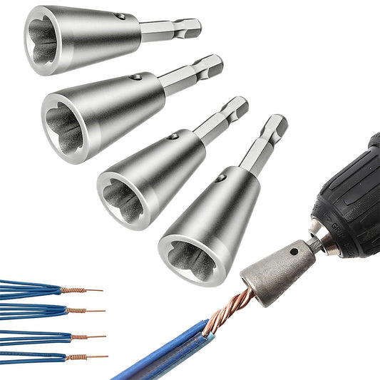 4Pcs Wire Twisting Nut Tool for Electric Drill