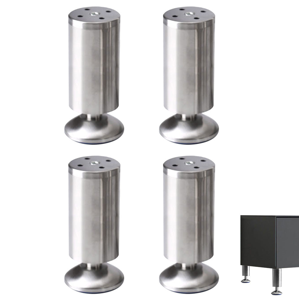 4 PCS Metal Furniture Legs Adjustable Stainless Steel Cabinet Feet for Bed Sofa Table