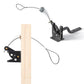 Stainless Steel Spring Cable Pull Self-Locking Gate Latch Fit for Wooden Fence Gate