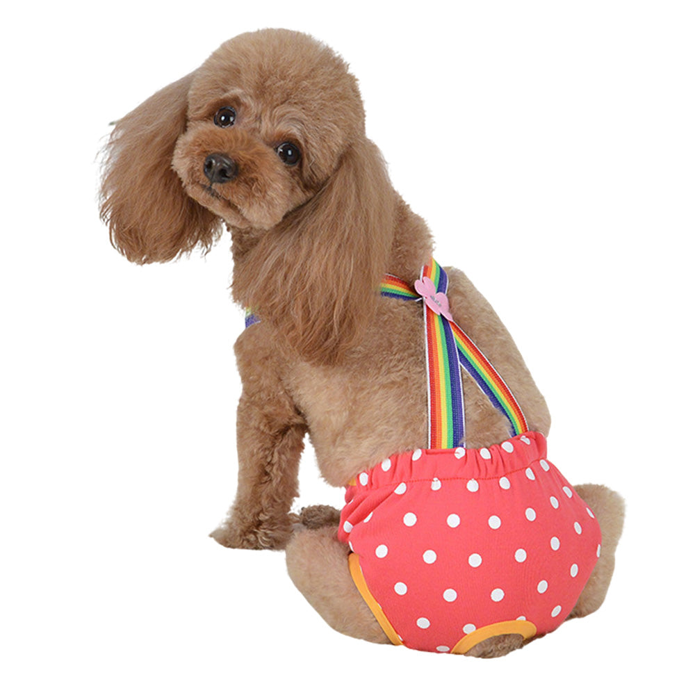 Cute Harness Female Dog Sanitary Pants Reusable Menstrual Diaper