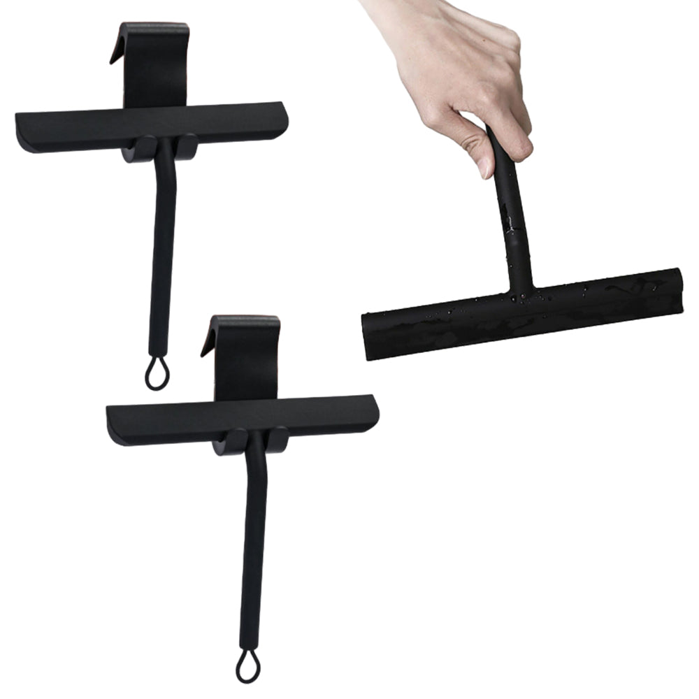 2Pcs Silicone Bathroom Window Cleaning Squeegee Blade