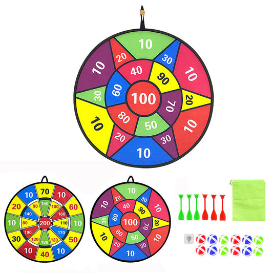 72CM Large Dart Board For Kids With 12 Sticky Balls Double-Sided Dart Board Game