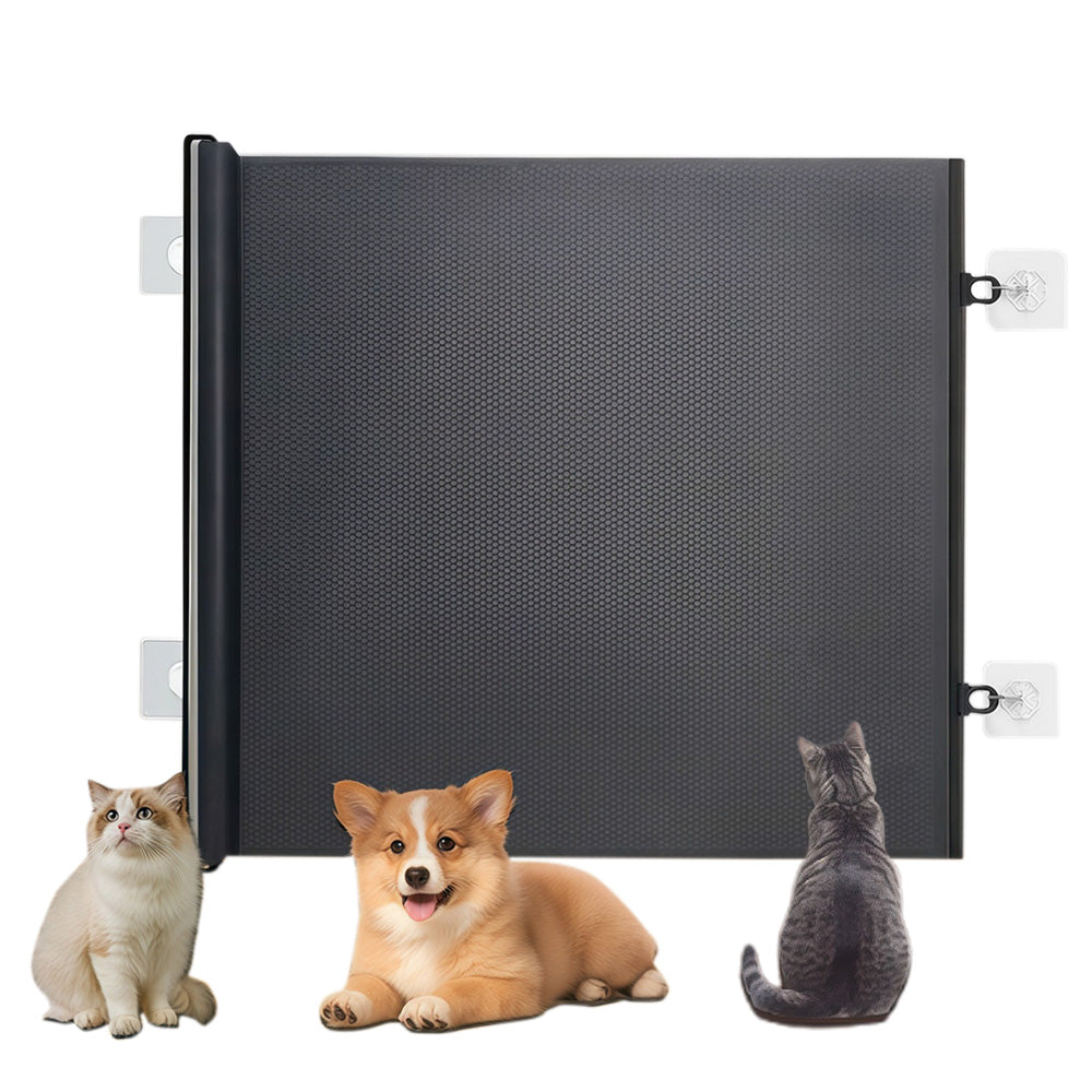 Retractable Pet Gate No Drill Barrier for Dogs and Cats Indoor Outdoor Use