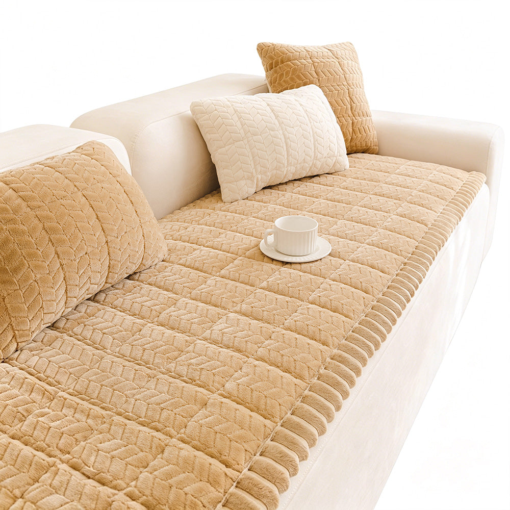 Thick Corduroy Couch Cover Sofa Cushion Protector Pet Bed Cover Plush Non Slip Mat