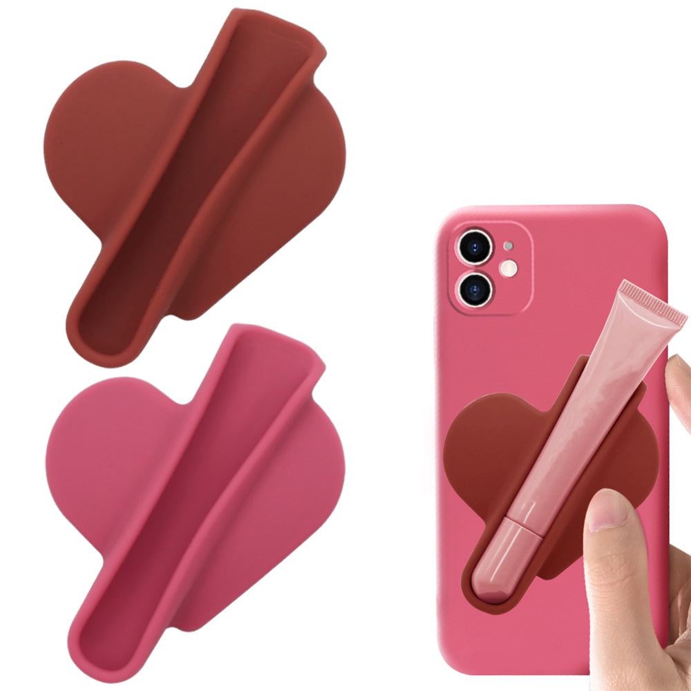 2Pcs Holder for Rhode Skin Lip Lipstick Holder for Phone Case Peel and Stick Silicone Cover