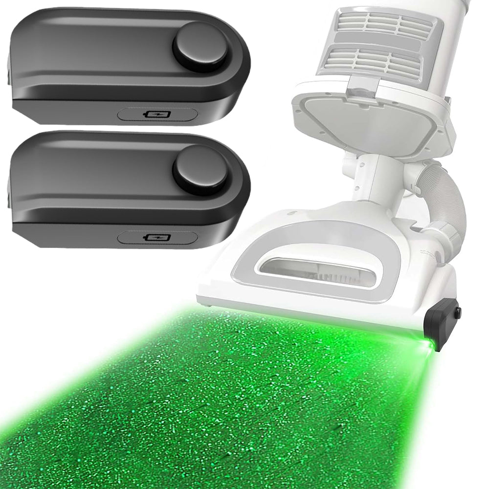 2Pcs Rechargeable Vacuum Cleaner Dust Display Light Green Light Universal High Visibility