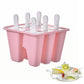 6 Cavity Ice Cream Mould Block Popsicle Molds Ice Lolly Mold With Sticks