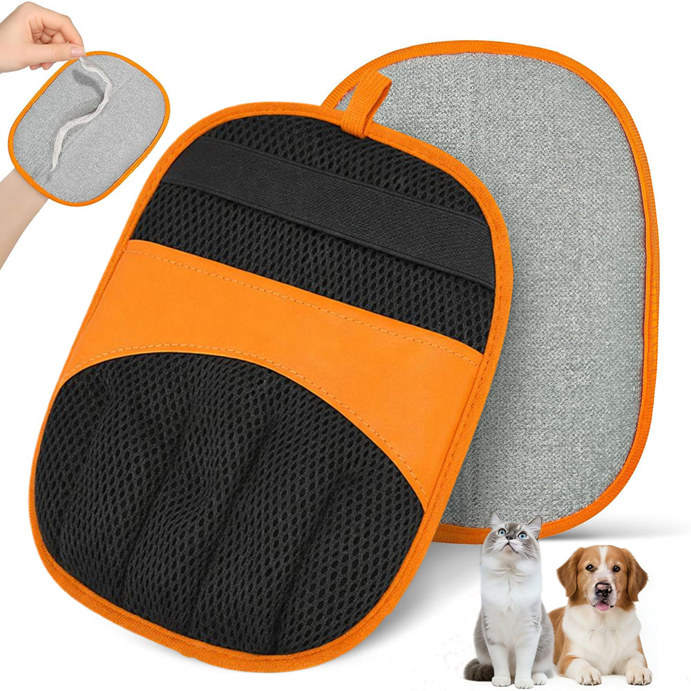 Electrostatic Pet Hair Remover Gloves Lint Brush for Furniture auto seats-Blue