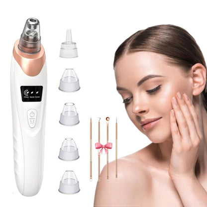 Vacuum Blackhead Remover Facial Skin Pore Acne Pimple with 5 Suction Probes 4 Acne Needles