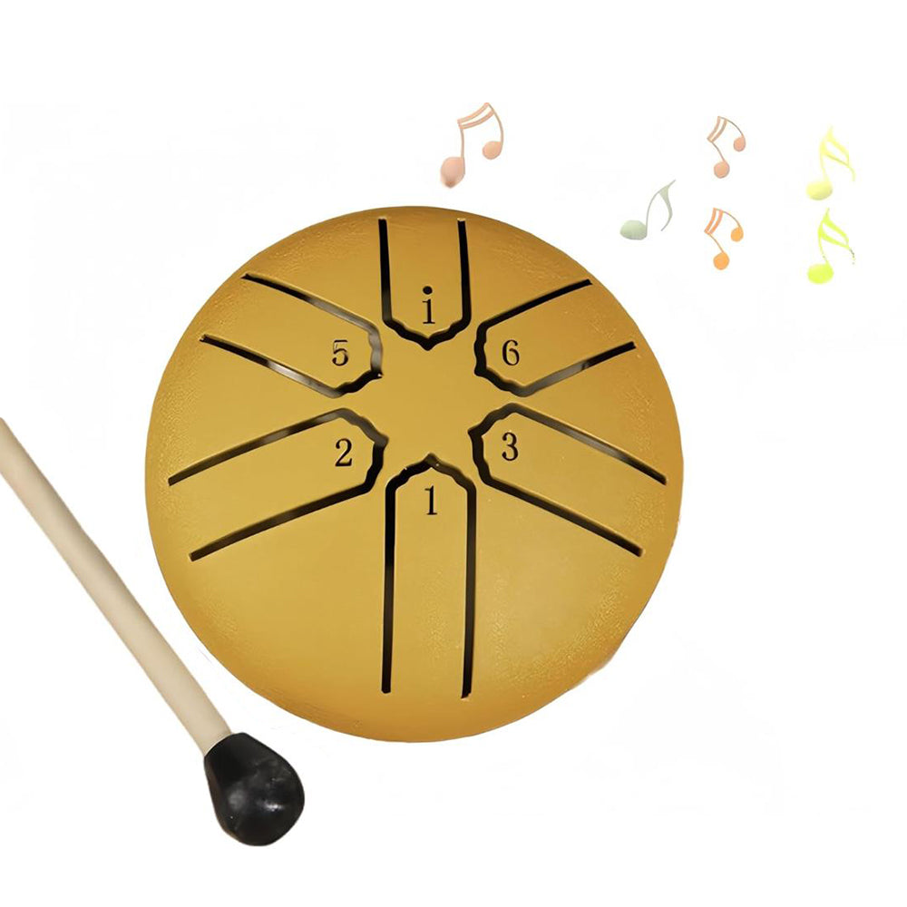 3 Inches 6 Notes Mini Steel Tongue Drum Rain Chime Instrument