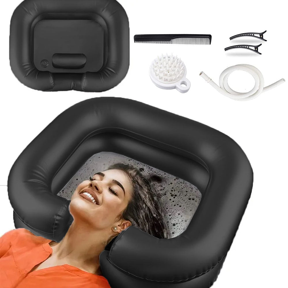 Portable Inflatable Shampoo Basin Bowl Sink for Haircut Dye Hair Wash