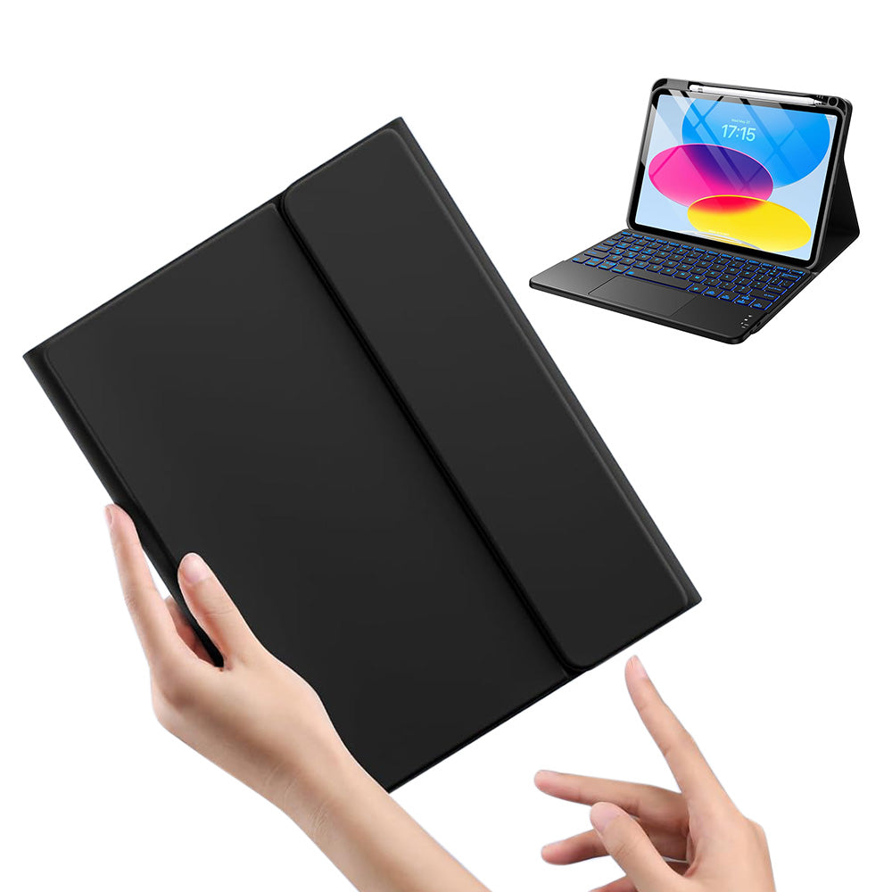 Keyboard Case with Touchpad and 7 Color Backlight for iPad 10th and 11th Gen