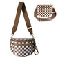 Checkered Crossbody Bag Bum Bag Women Sling Bag